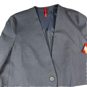 SPANX Women's The Perfect Collarless Oversized Blazer Blue Size‎ 1X NEW
